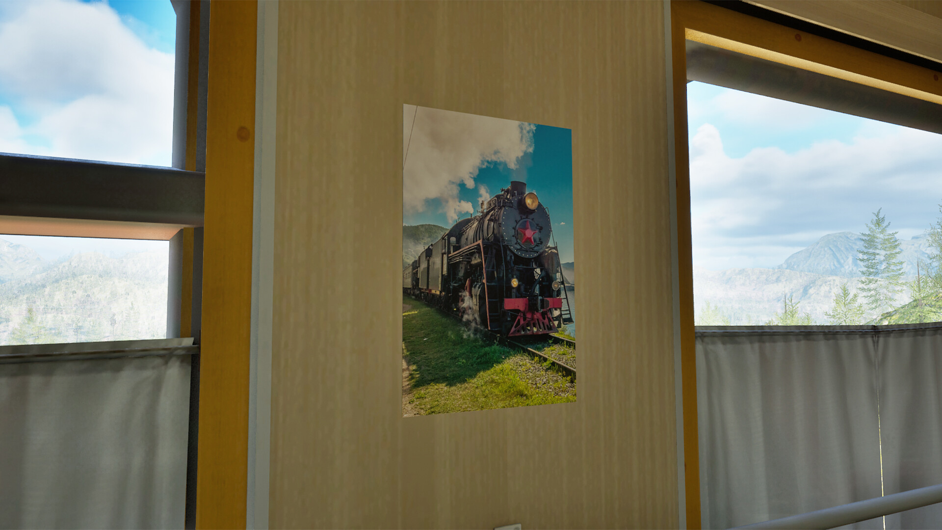 Trans-Siberian Legends: Posters in a Train Compartment