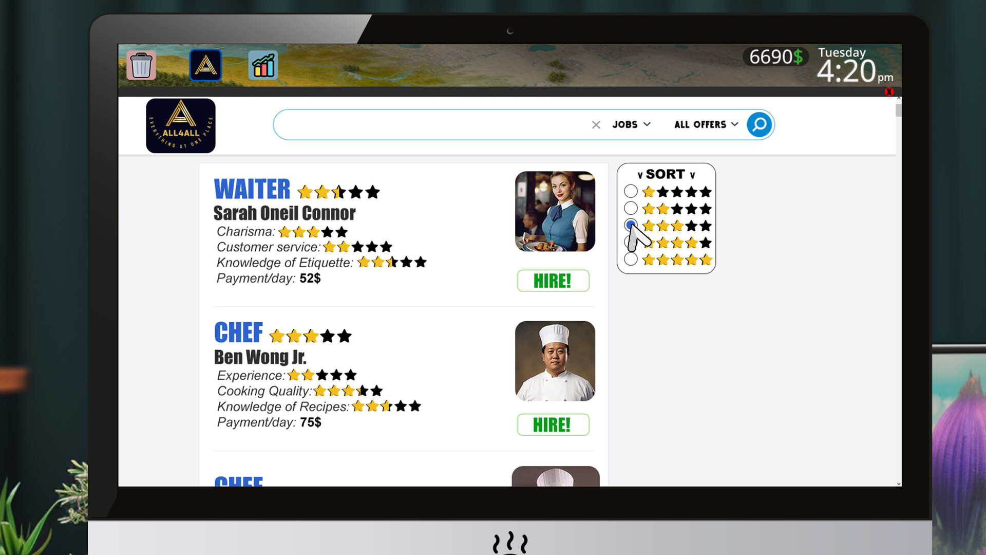 Road Dinner Simulator