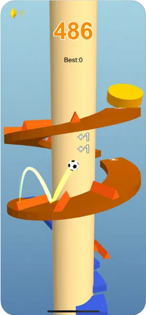Run Ball: Jump on Helix Road