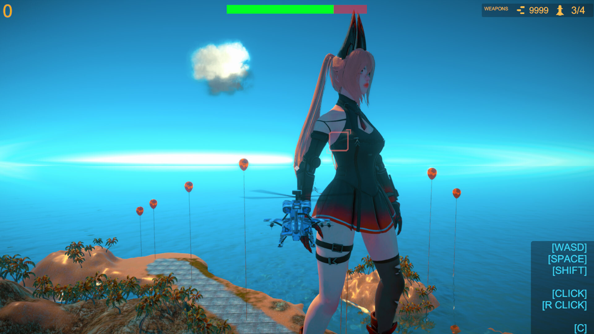 Save Giant Girl from Monsters