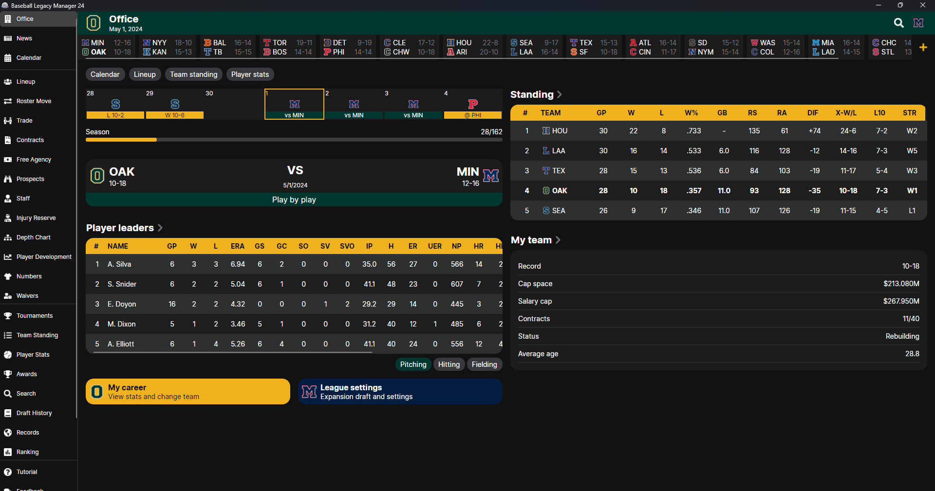 Baseball Legacy Manager 24
