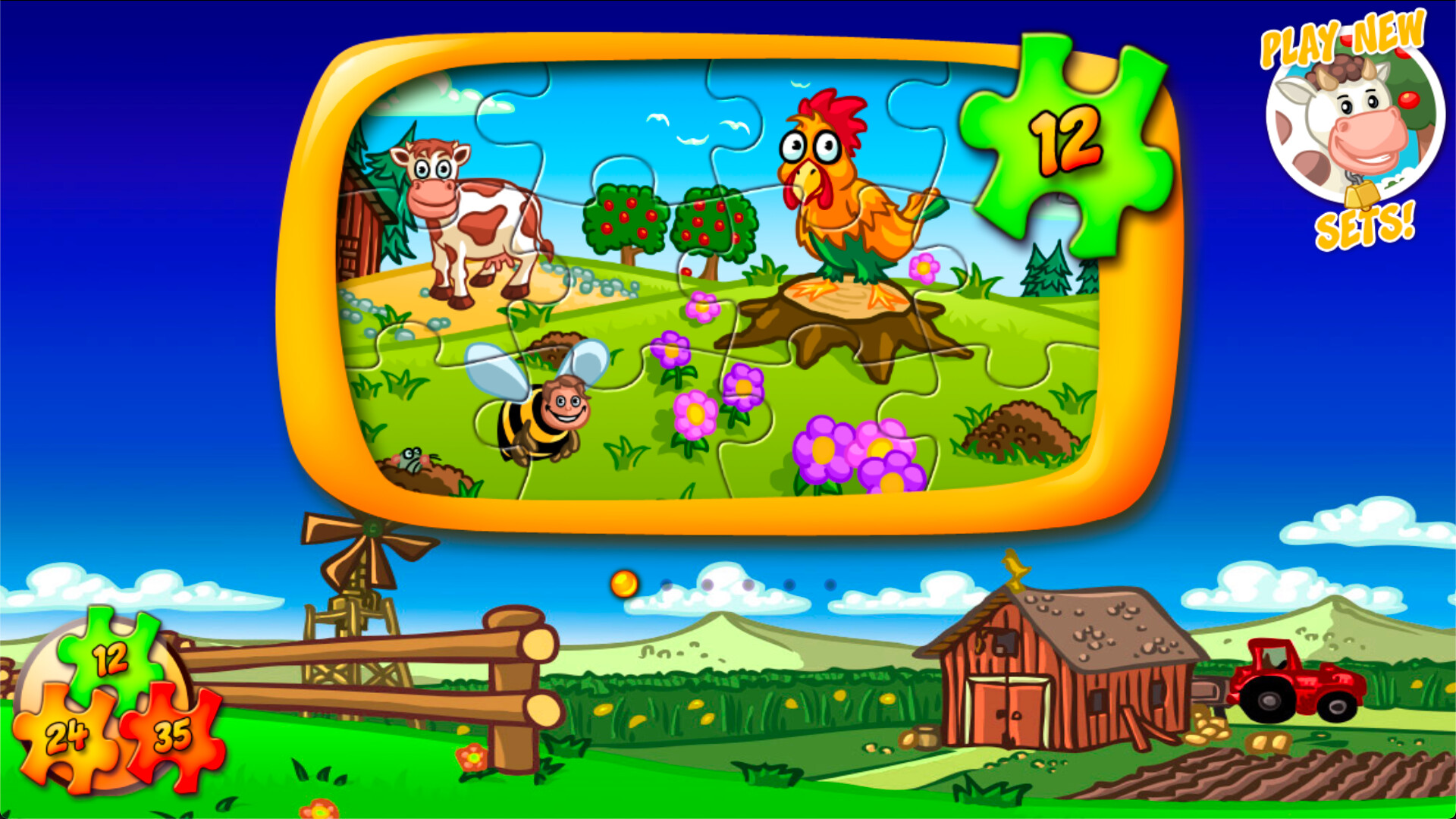 Animal Farm Jigsaw Games for Toddlers, Babys and Kids