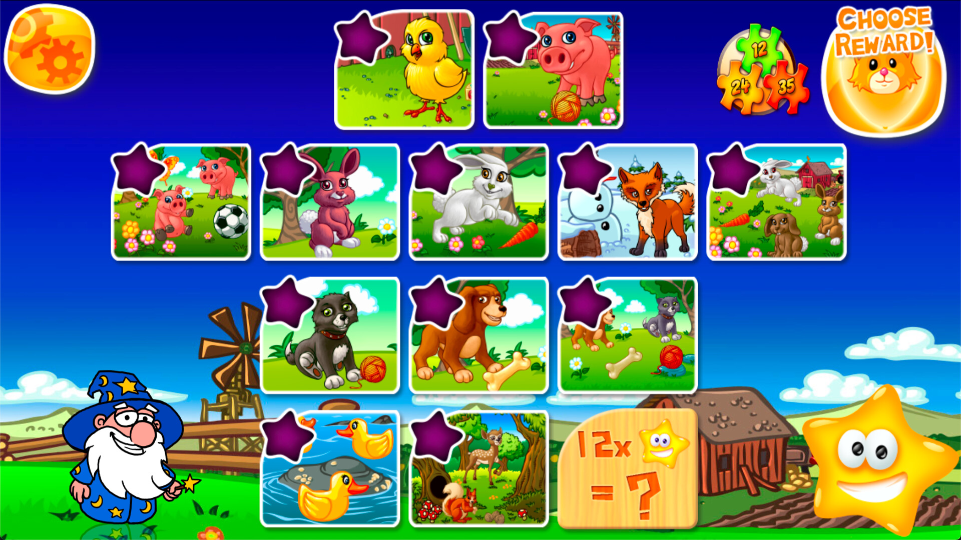 Animal Farm Jigsaw Games for Toddlers, Babys and Kids