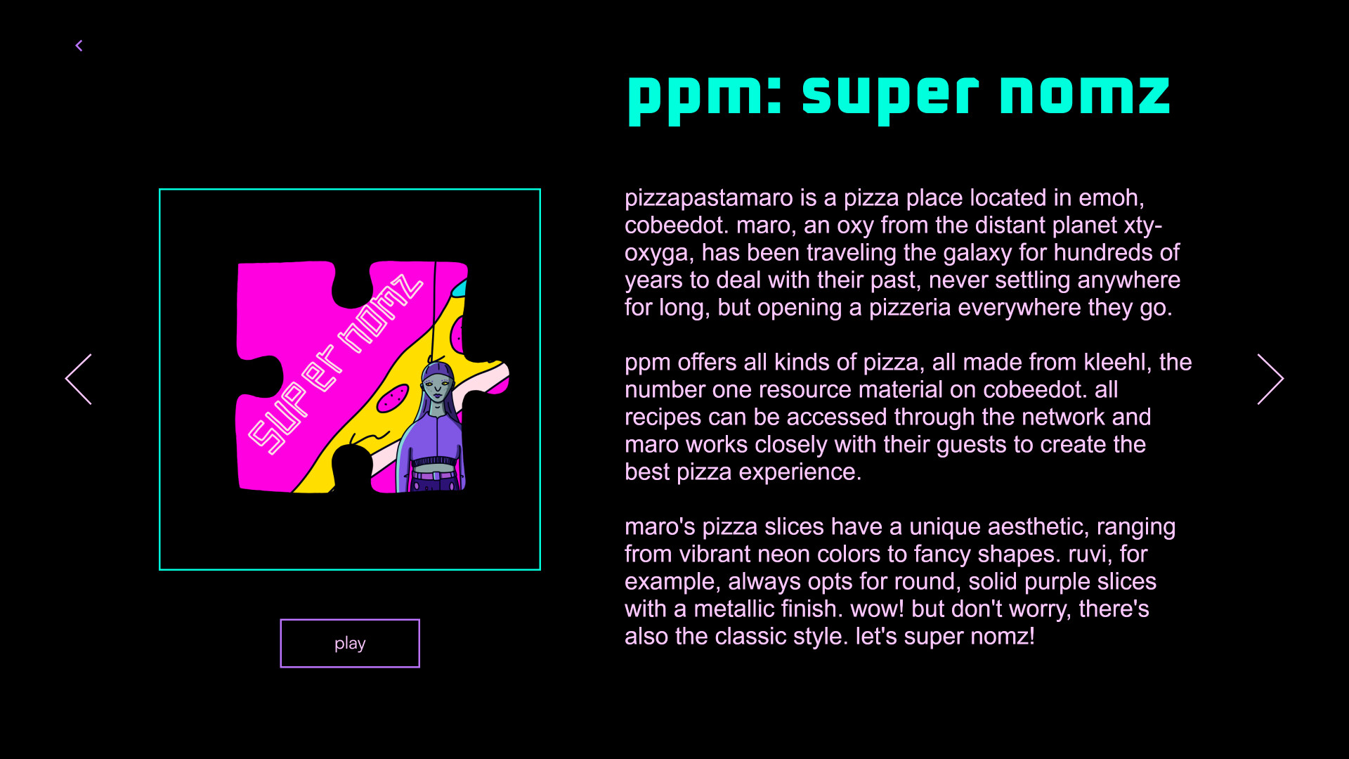 Pieces I: A Maskros Nebula Game