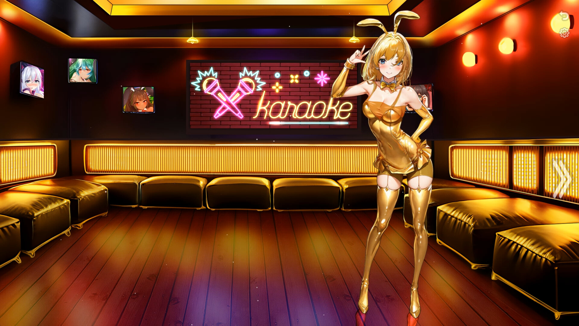 Bunny-girl with Golden Tummy