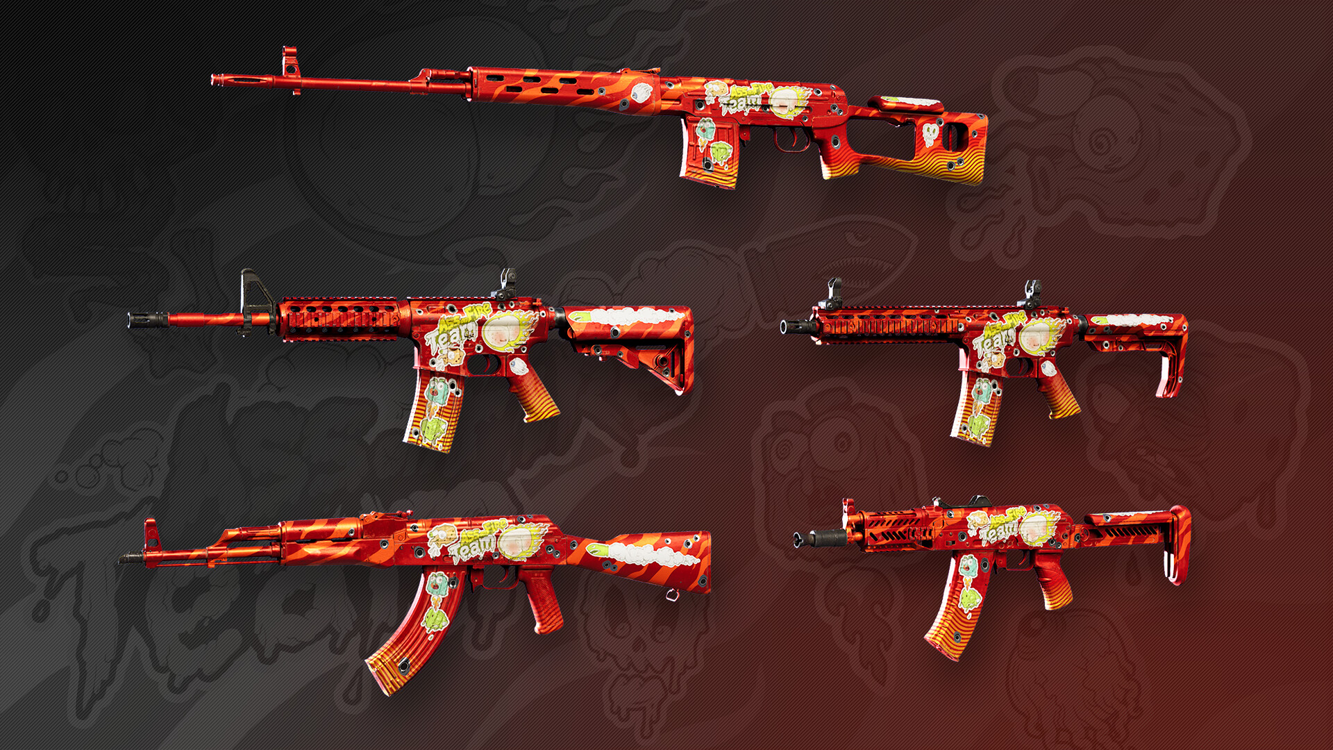 Deadside: “Ass on Fire Team” Skin Set