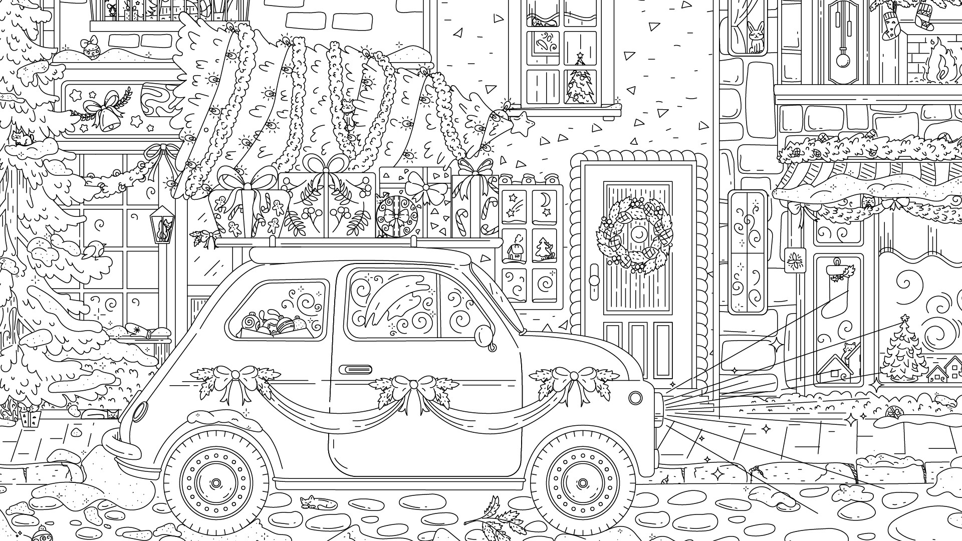 Cats Hidden in Christmas