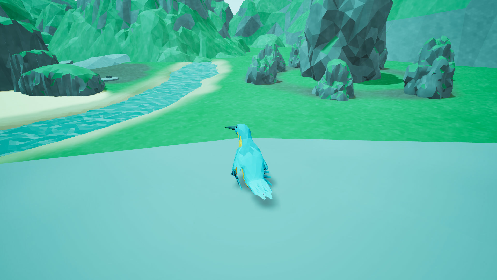 Bird Feather: Aquamarine World