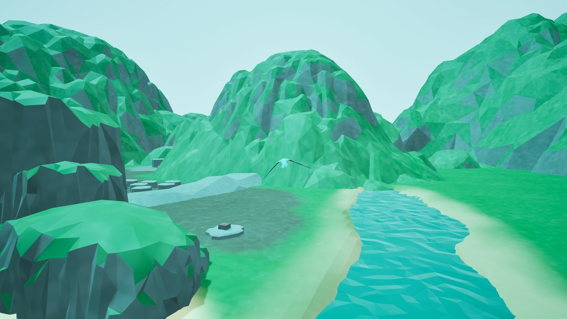 Bird Feather: Aquamarine World