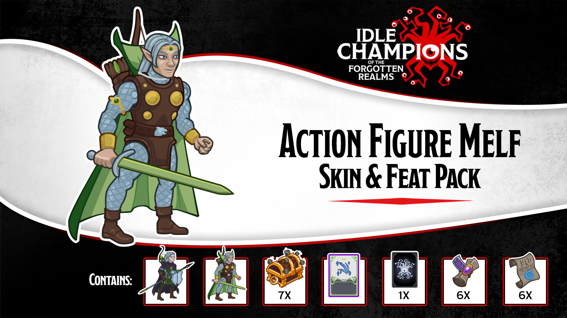 Idle Champions: Action Figure Melf Skin &amp; Feat Pack