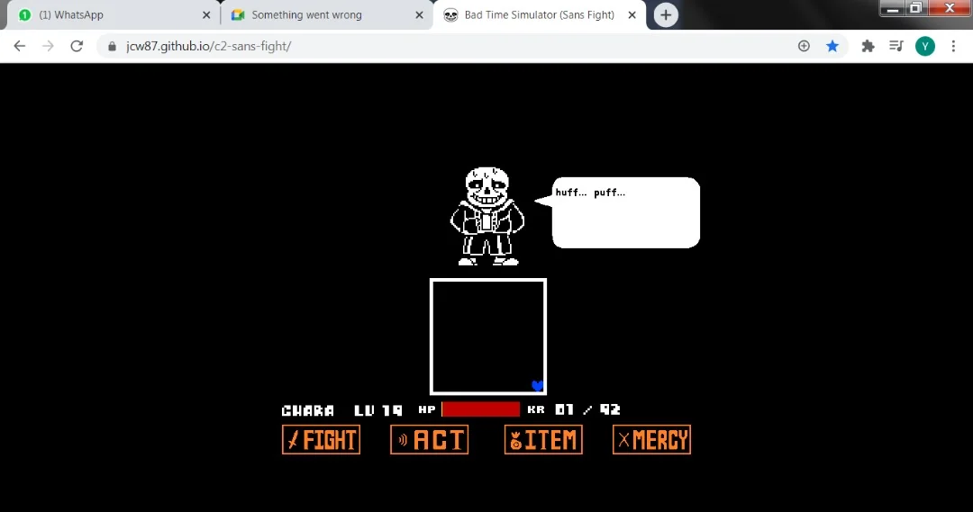 Bad Time Simulator (Sans Fight)
