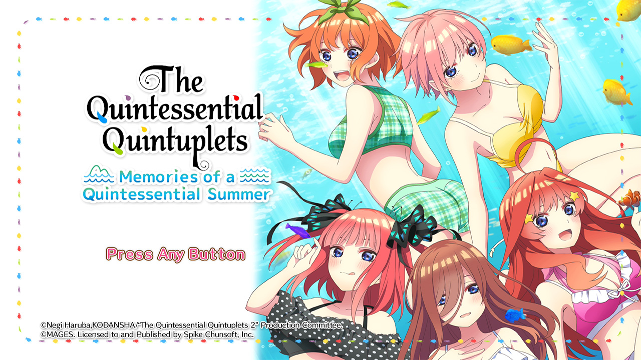 The Quintessential Quintuplets: Memories of a Quintessential Summer