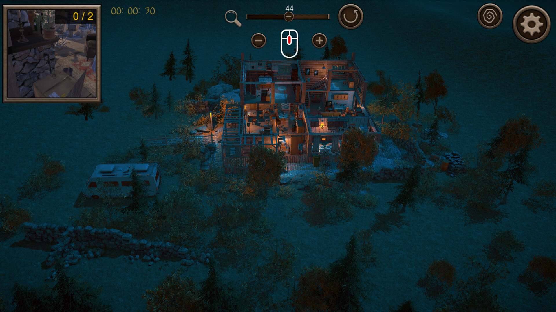 Hidden Vintage House Top-Down 3D