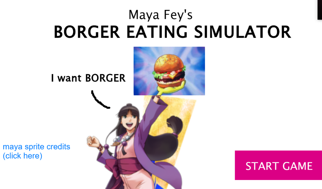 Maya Fey’s Borger Eating Simulator