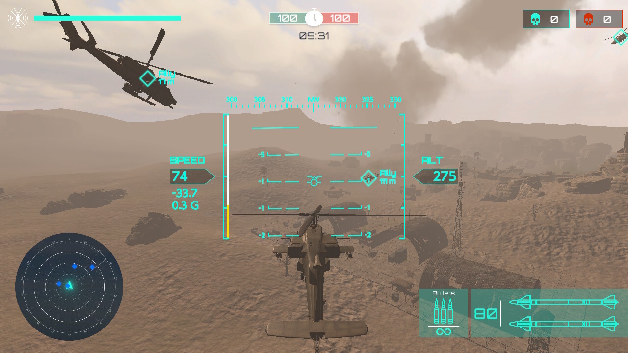Helicopter Battle Arena Simulator