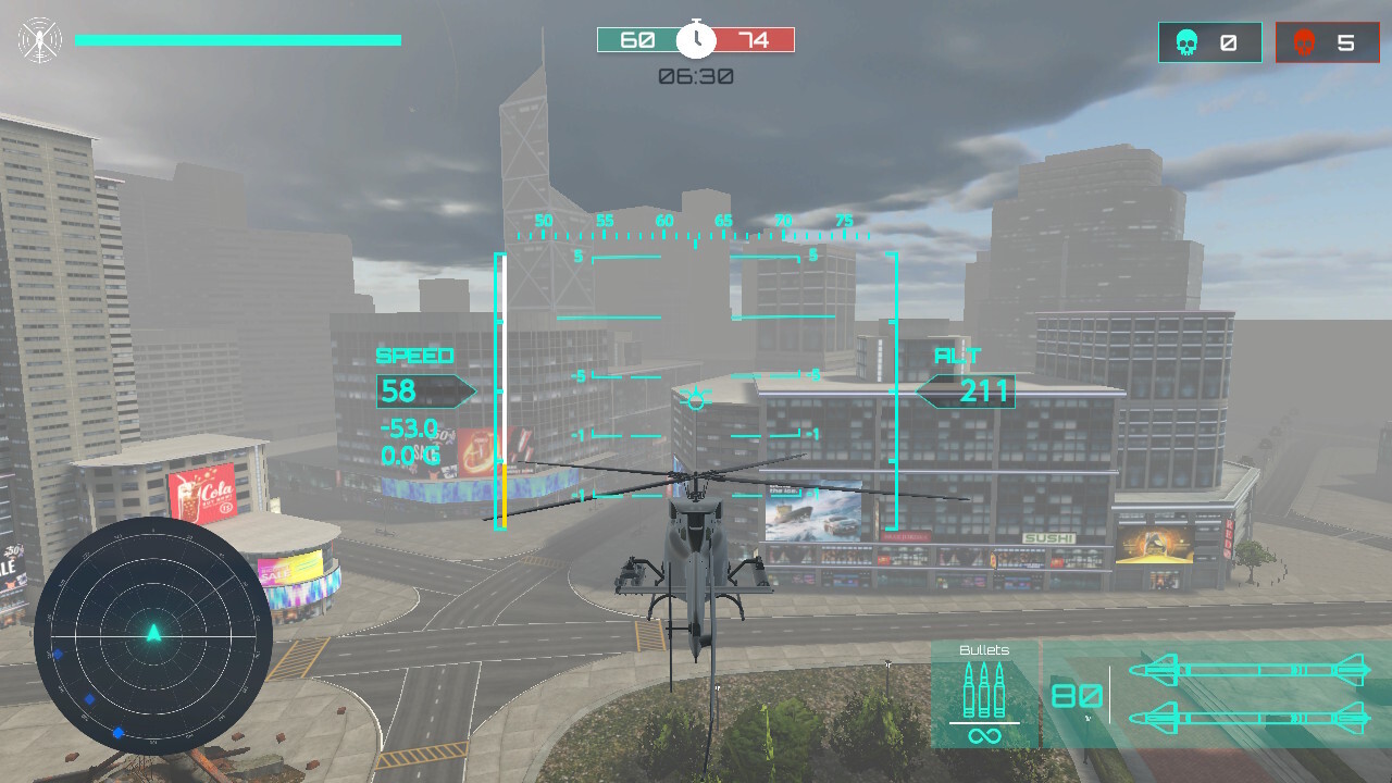 Helicopter Battle Arena Simulator