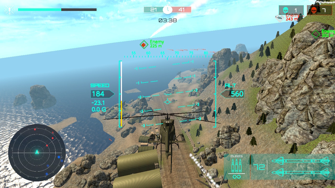 Helicopter Battle Arena Simulator