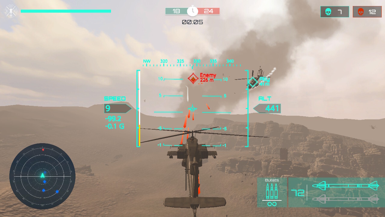 Helicopter Battle Arena Simulator