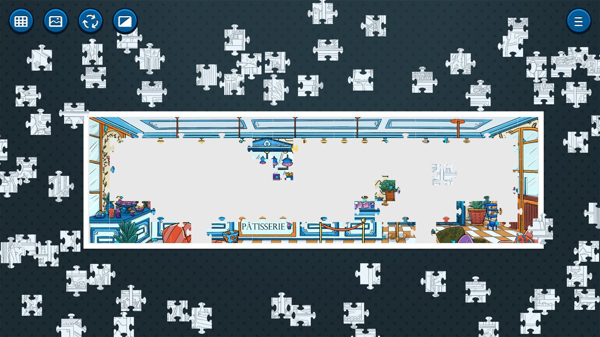 Hidden Cats in Jigsaw Puzzle