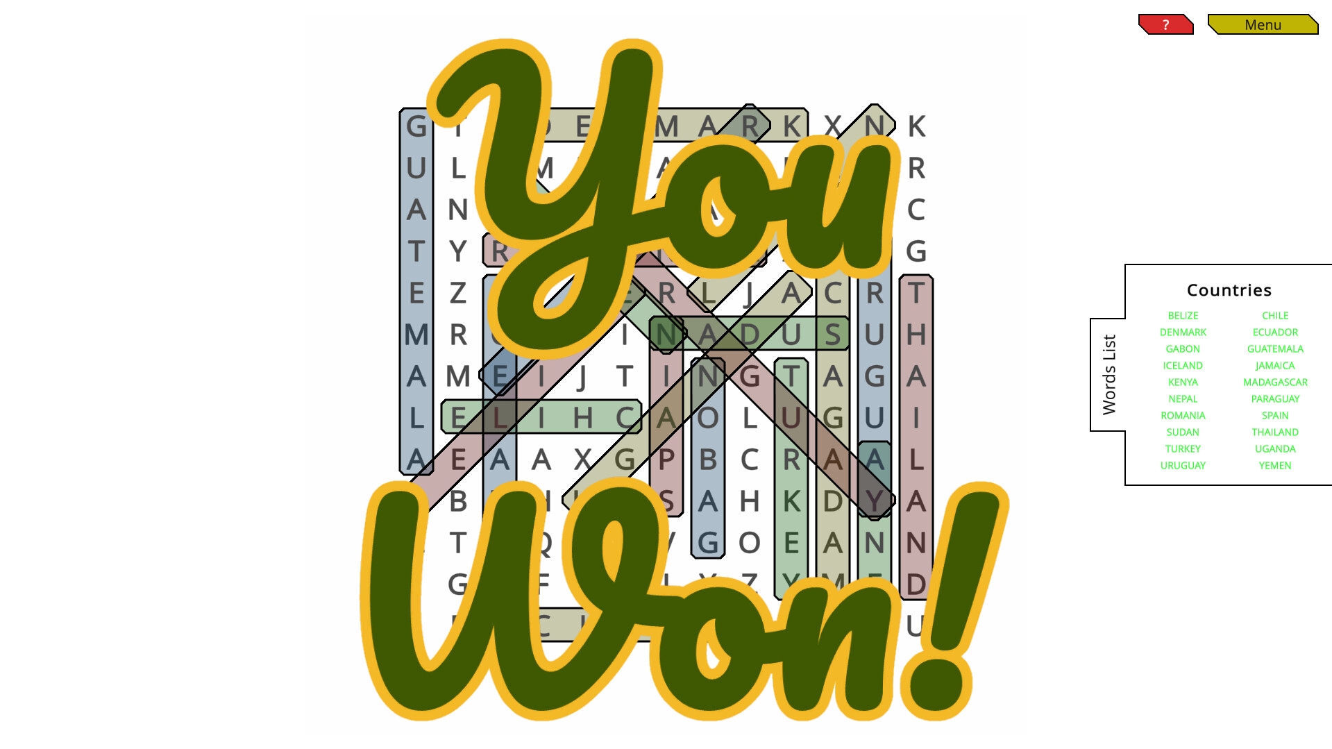 Woohoo!: Game – WordSearch