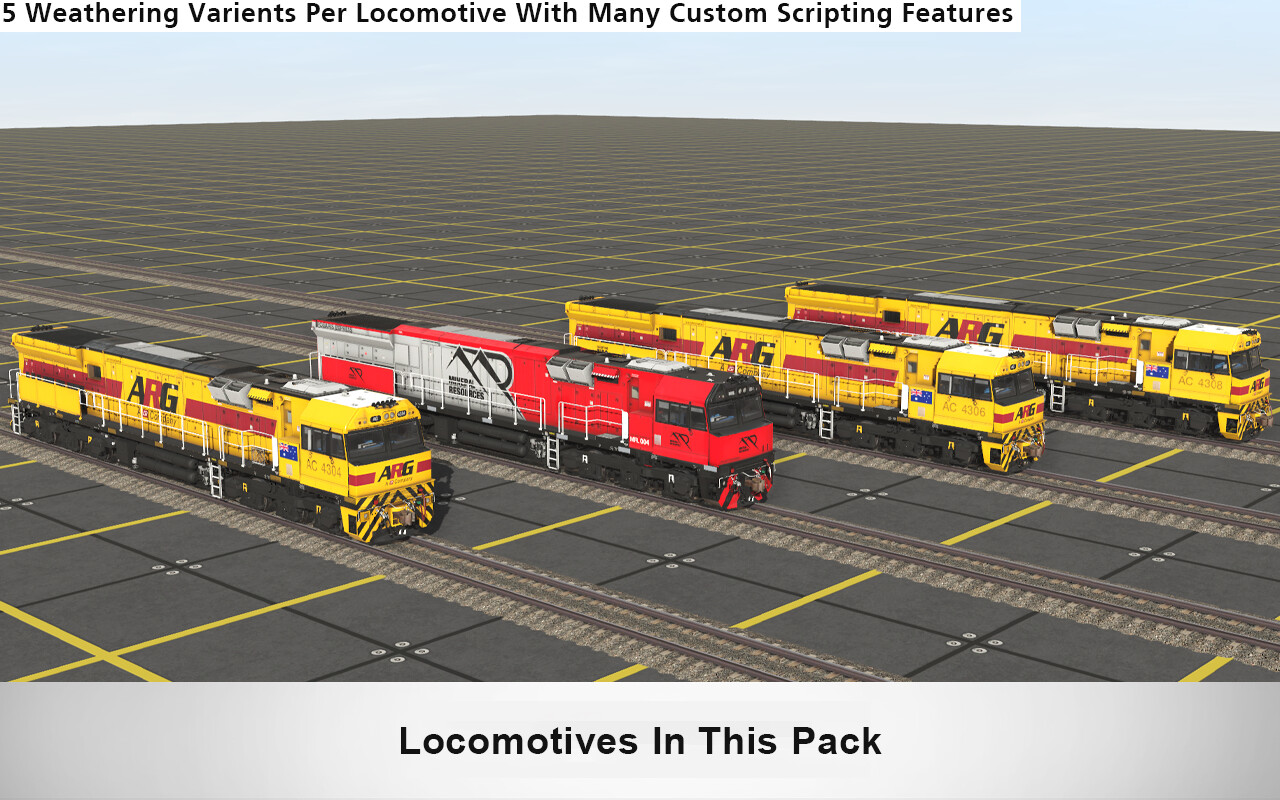 Trainz Plus: C44aci Locomotive – ARG/Mineral Resources Pack