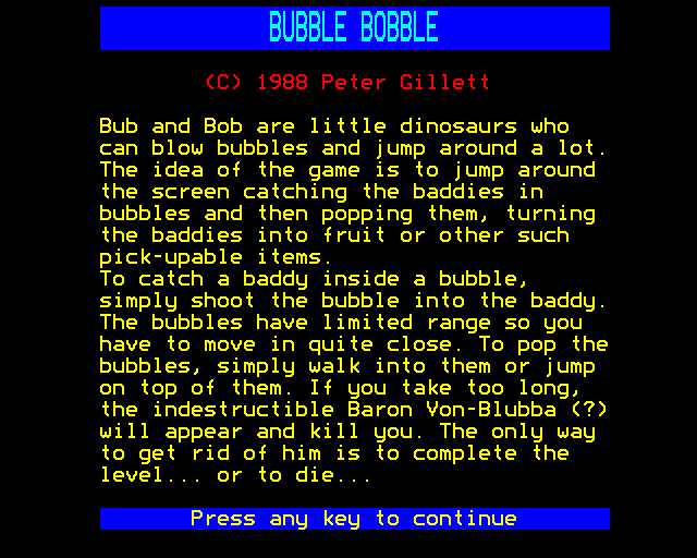 Bubble Bobble
