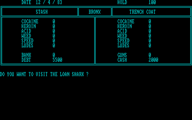 Drug Wars: A Game Based on the New York Drug Market