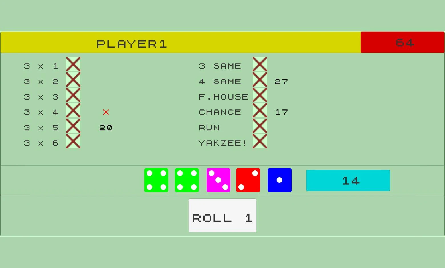 Yakzee: Remastered Edition