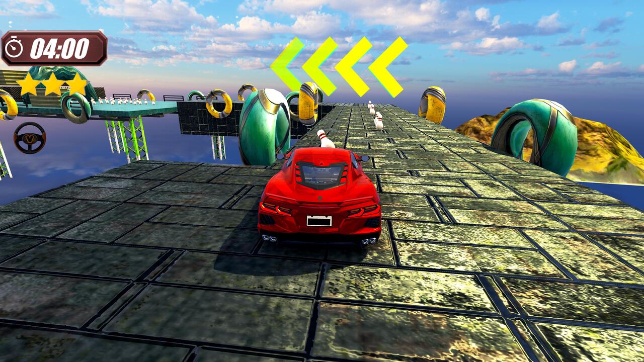 Racing Car Chaos: Extreme Stunt Showdown