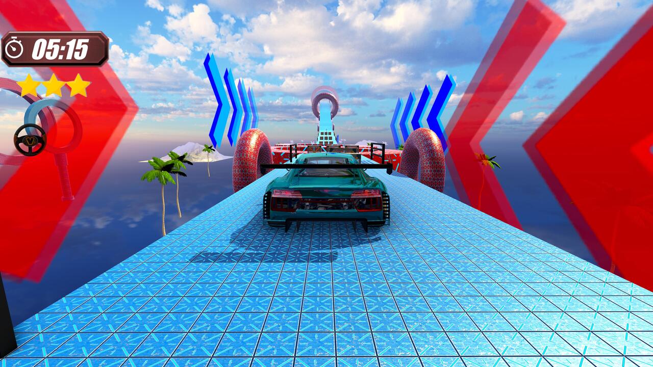 Racing Car Chaos: Extreme Stunt Showdown