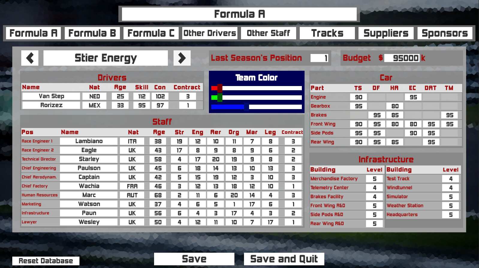 Formula Racing Manager