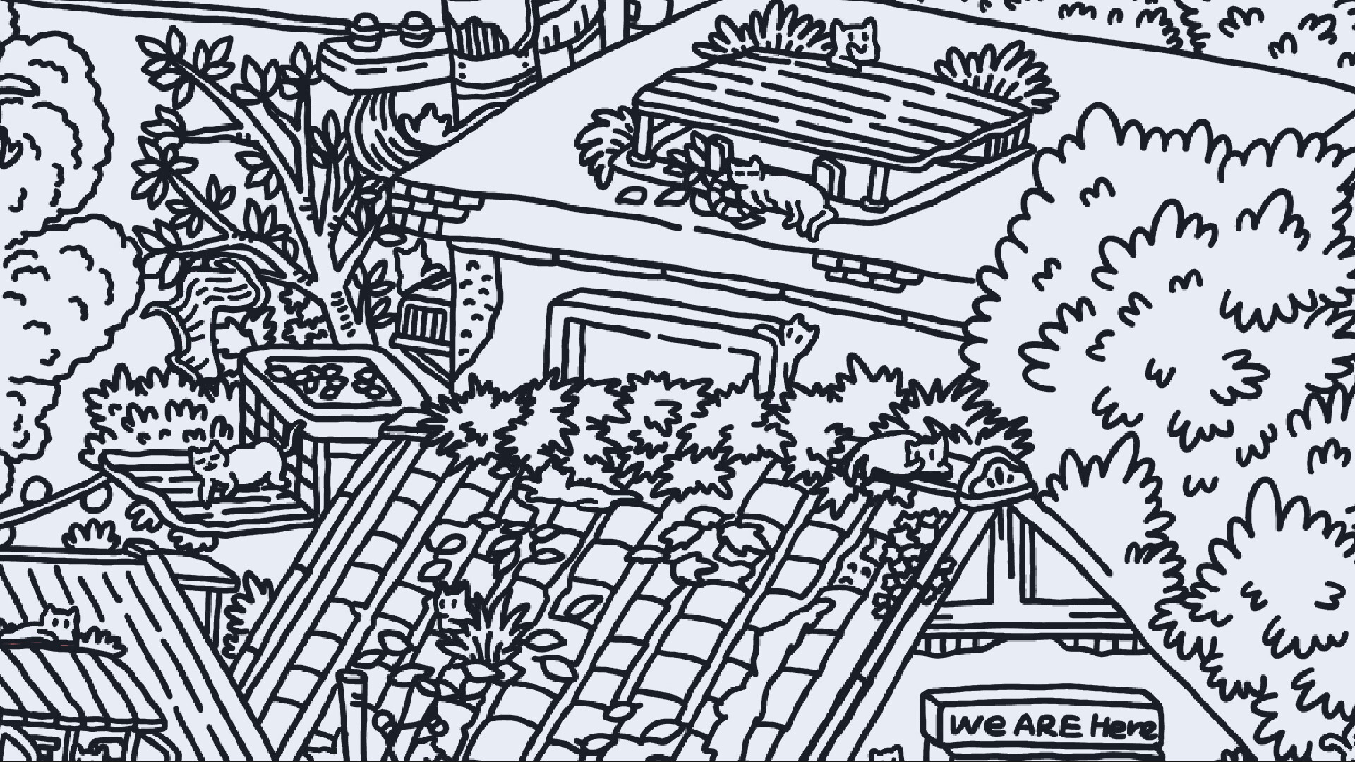 Hidden Cats In Fallen Leaves Town
