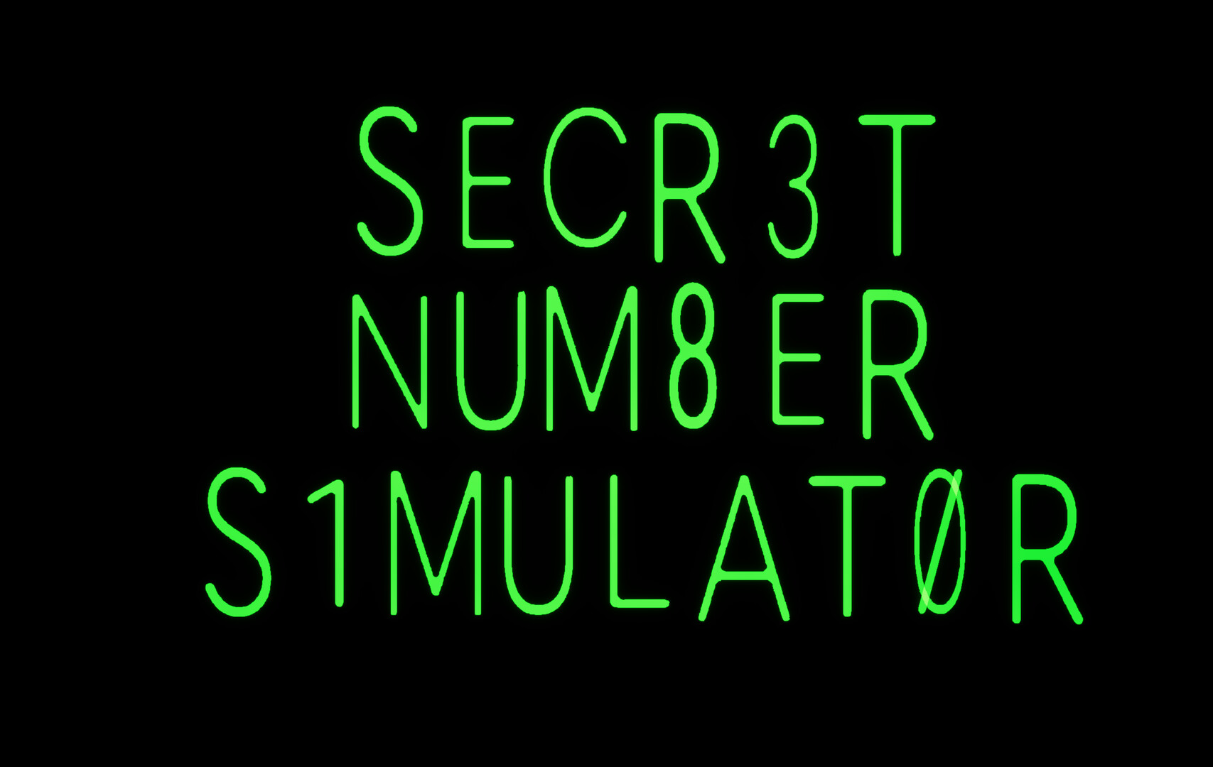 Secret Number Simulator