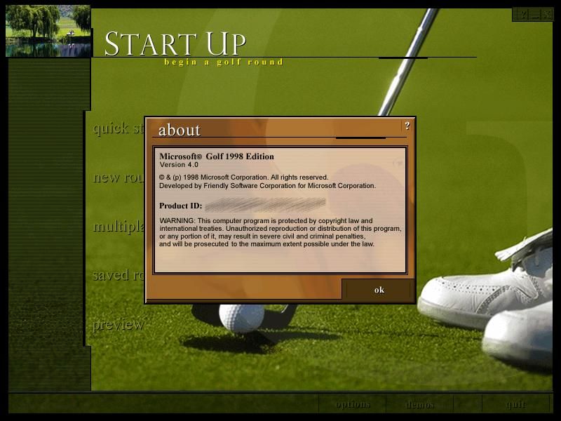 Microsoft Golf 1998 Edition