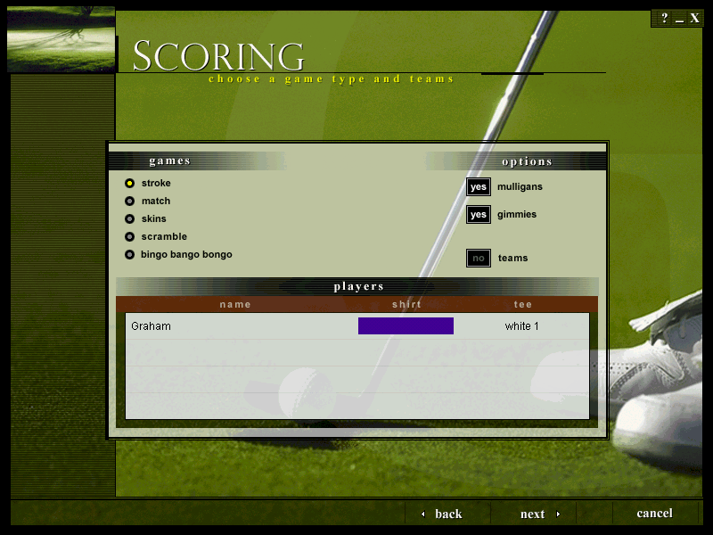 Microsoft Golf 1998 Edition