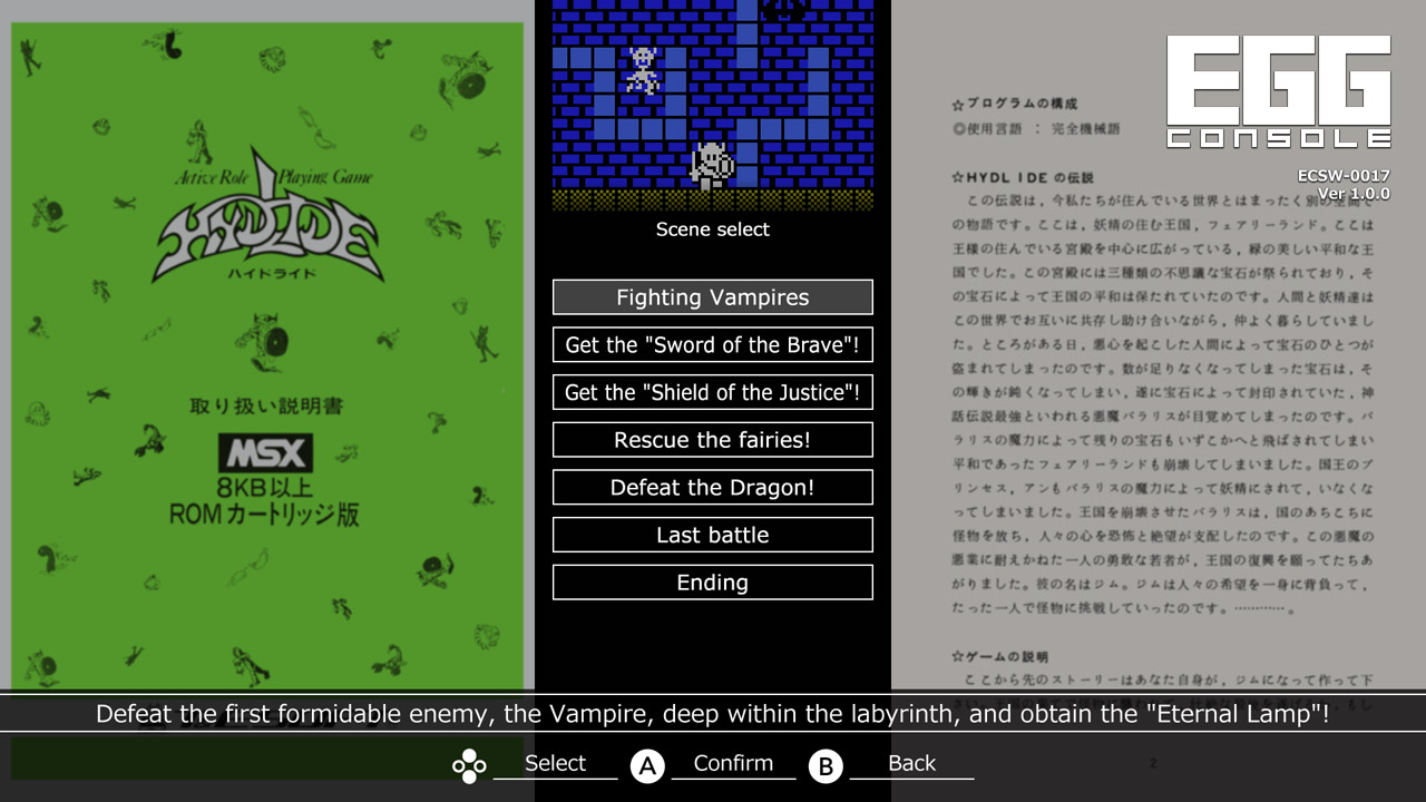 Eggconsole Hydlide MSX