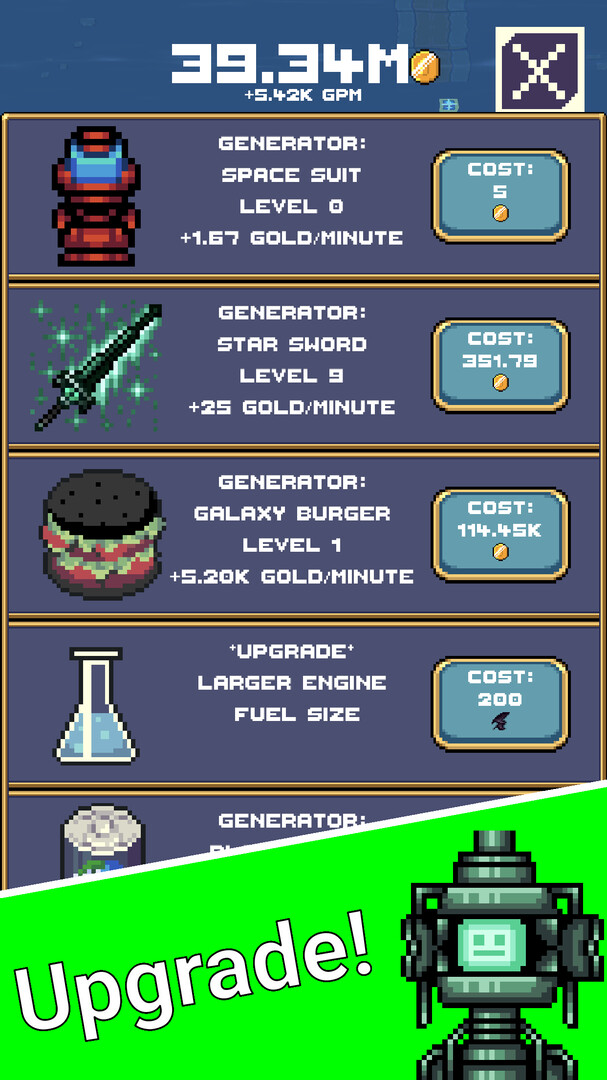 Idle Space Force: Retro Clicker