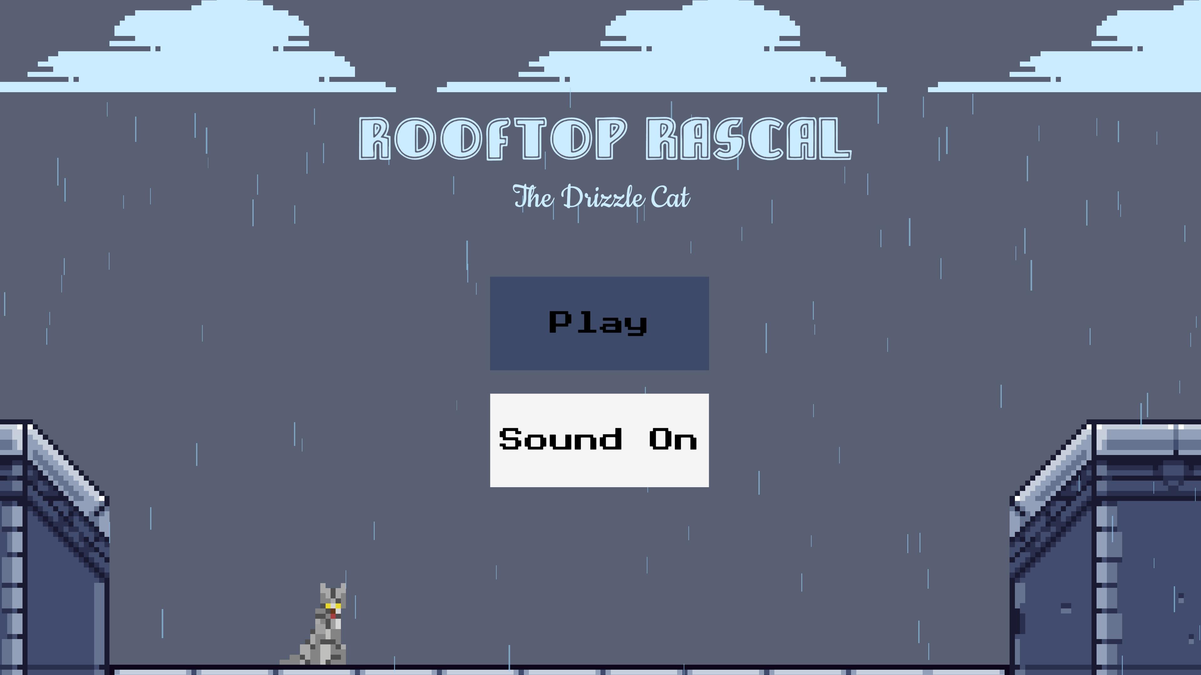 Rooftop Rascal: The Drizzle Cat