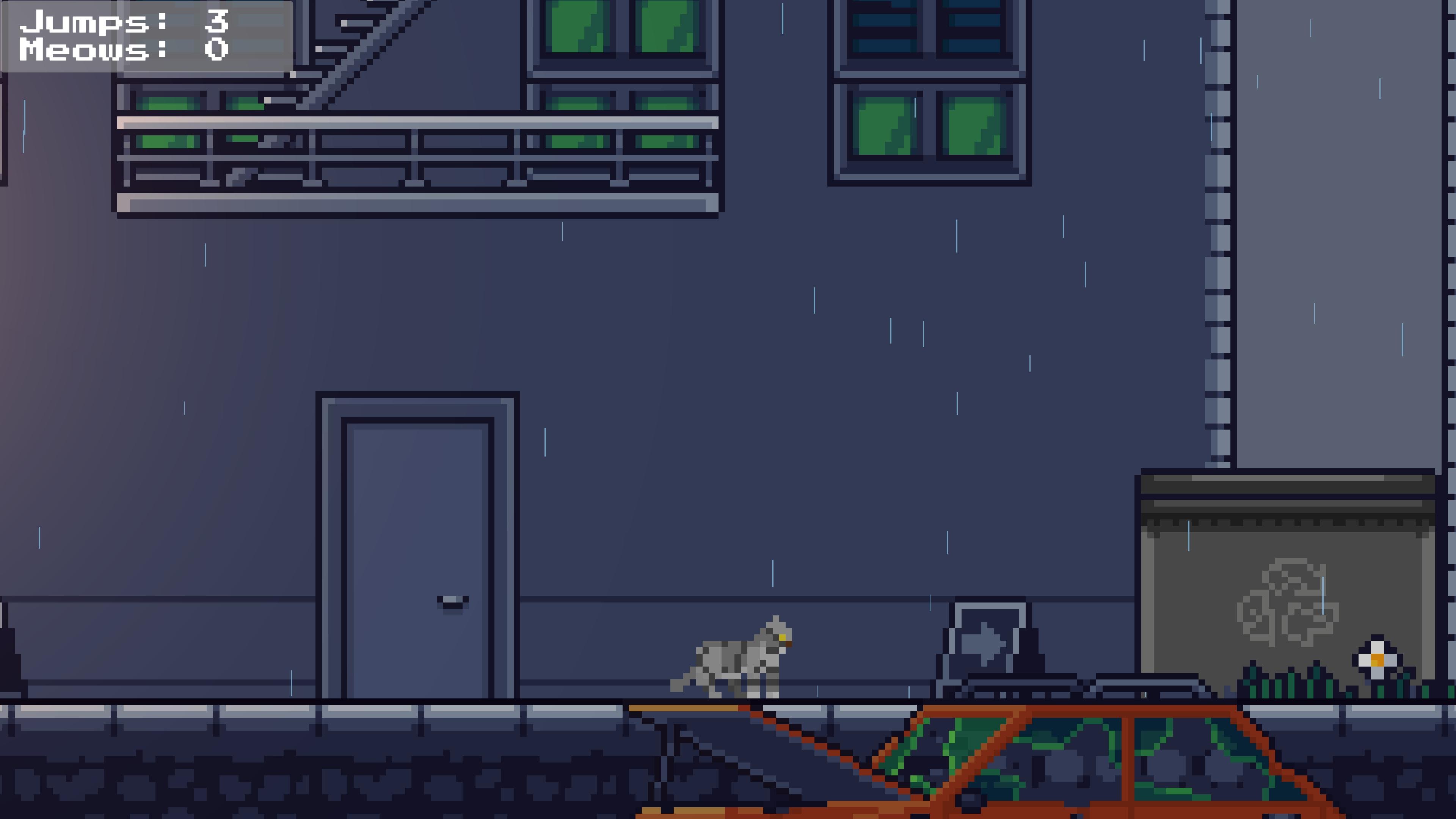Rooftop Rascal: The Drizzle Cat