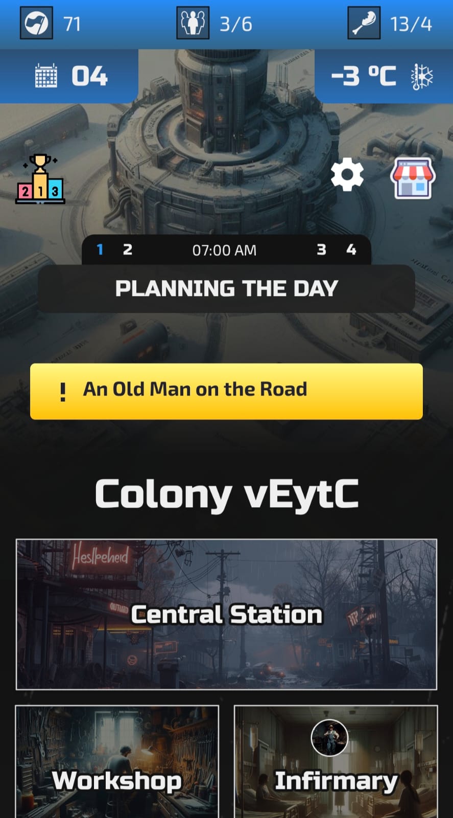 Frost Survivors: Text Game