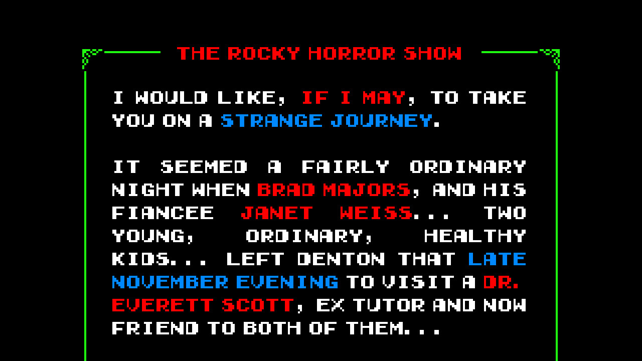 The Rocky Horror Show Video Game