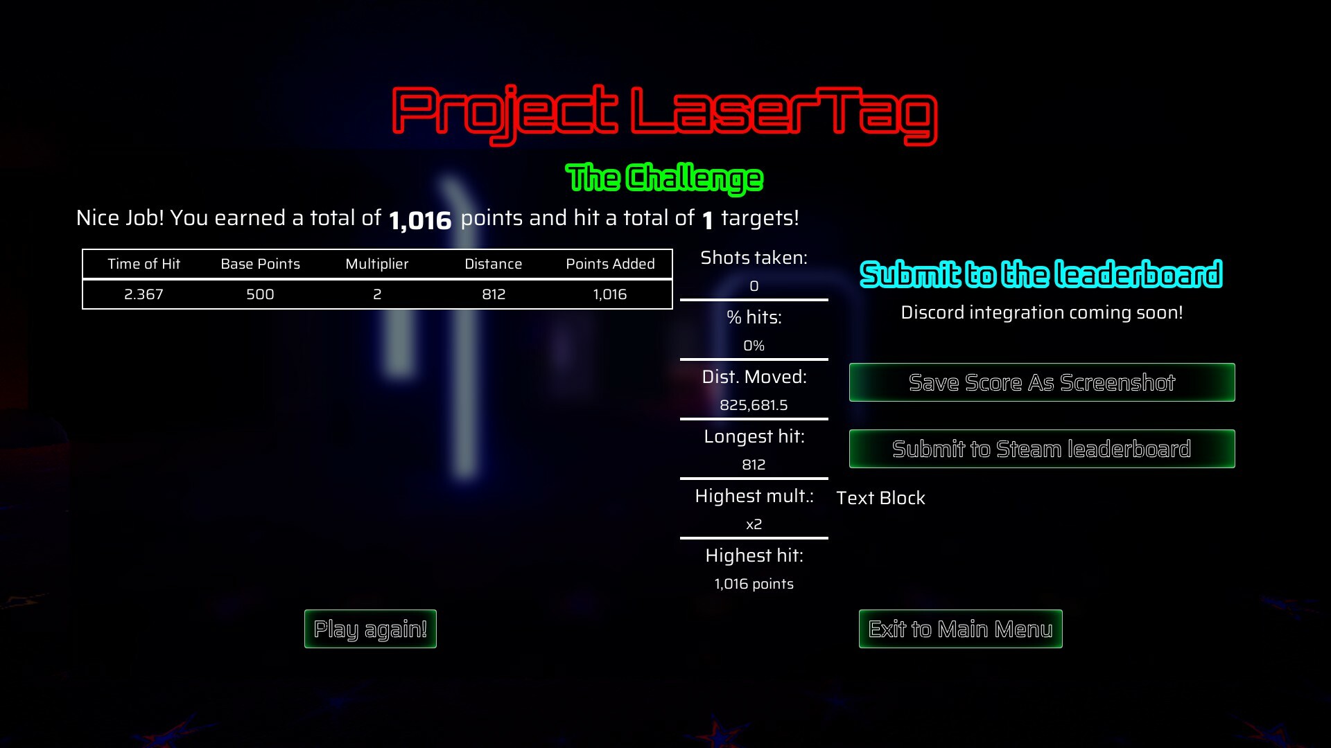 The Laser Games
