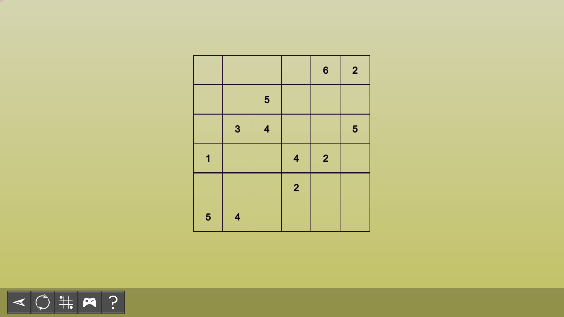 My Sudoku: Classic 6×6 Easy 6