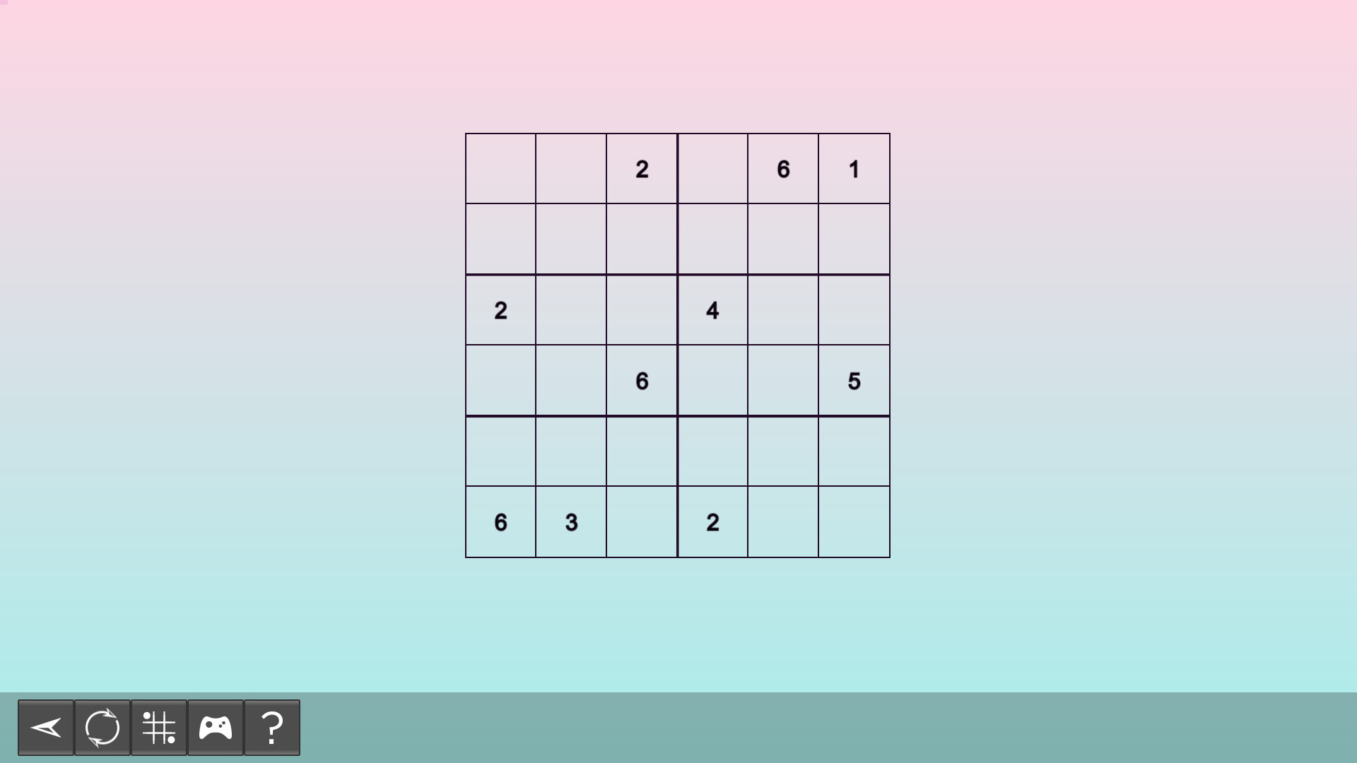 My Sudoku: Classic 6×6 Medium 1