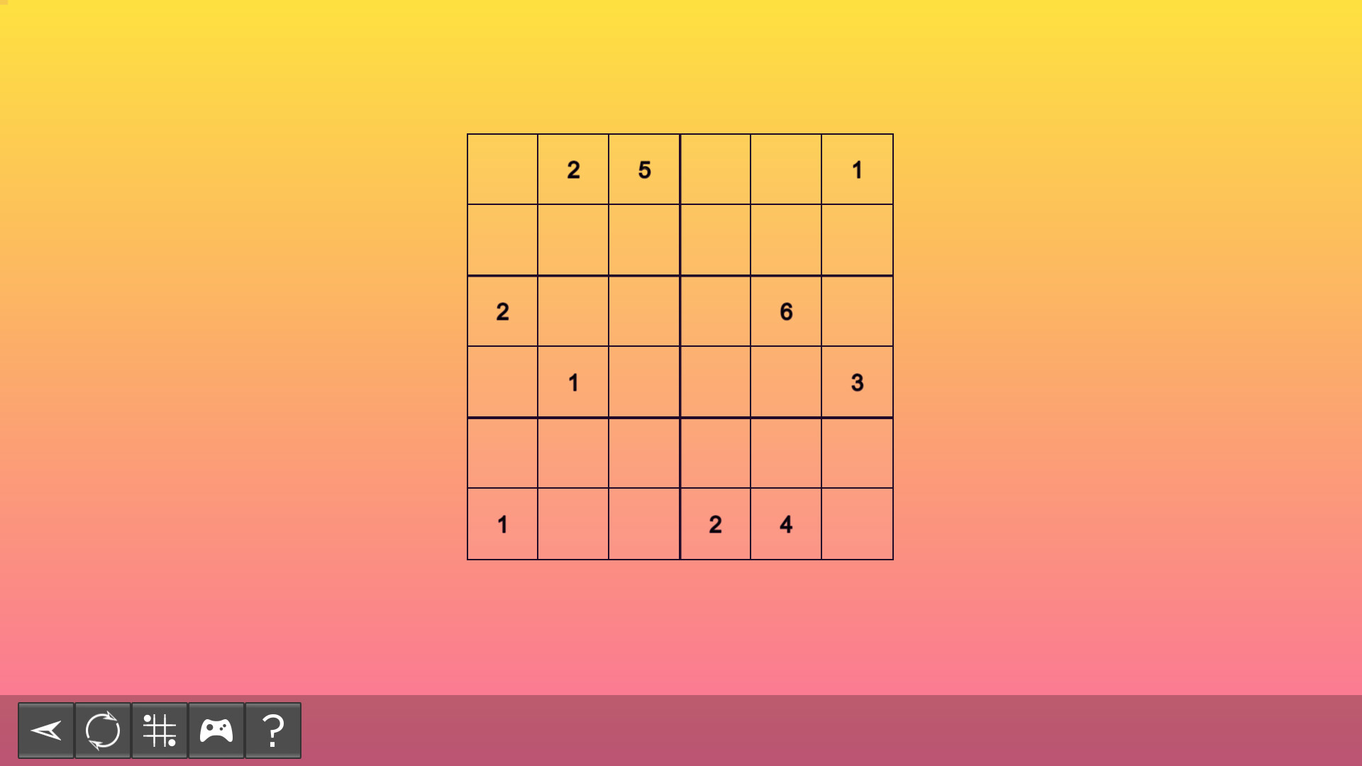 My Sudoku: Classic 6×6 Medium 6