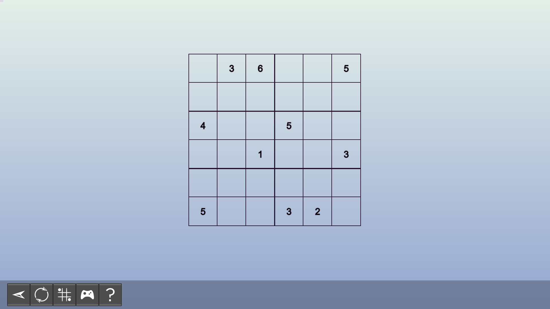 My Sudoku: Classic 6×6 Medium 3