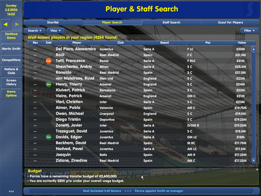 Championship Manager: Season 03/04