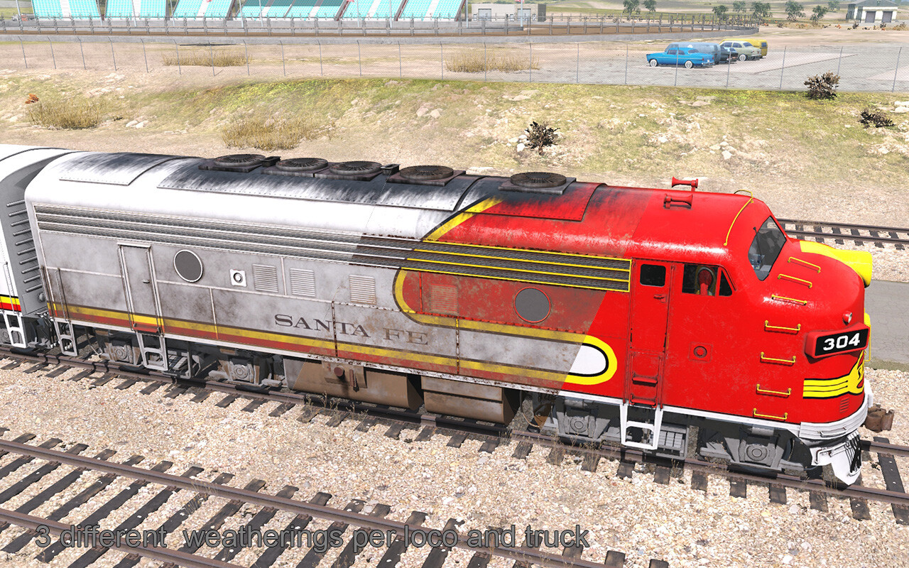 Trainz 2019: Pro Train – ATSF F7A/B Warbonnet Loco Bundle
