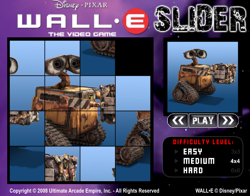 Wall-E: The Video Game – Slider