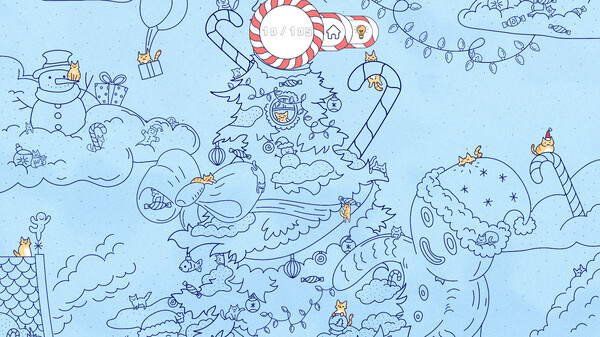 Cats Visiting Christmas Town